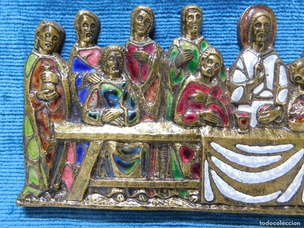 Antig&uuml;edades: SANTA CENA BRONCE Y ESMALTE - JOAN MAYN&Eacute; - Foto 3