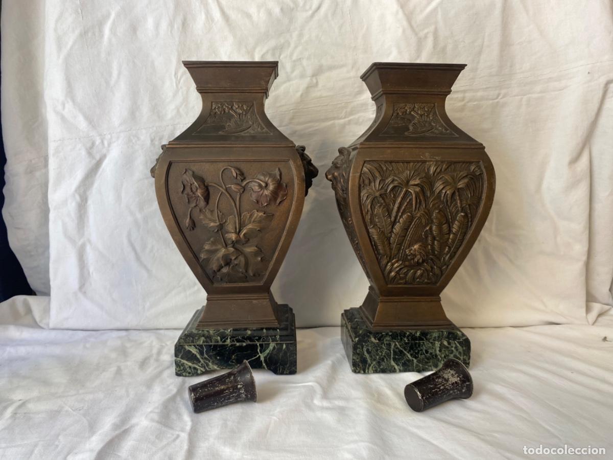 Antig&uuml;edades: PAREJA DE JARRONES O PEBETEROS CHINOS. - Foto 4