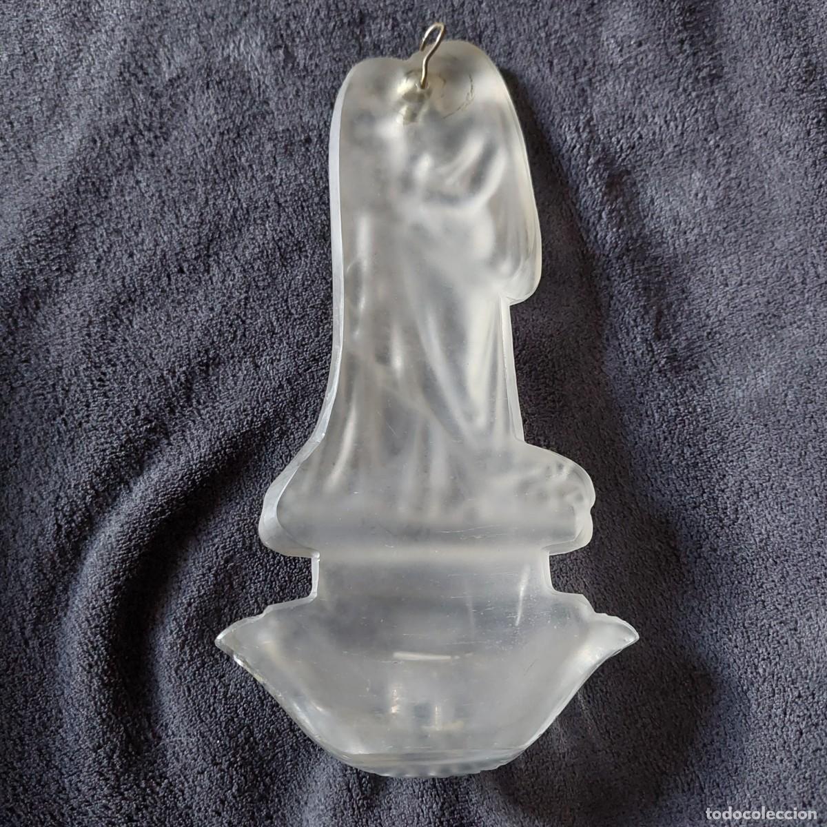 Antig&uuml;edades: Magn&iacute;fica benditera en cristal tallado - Foto 5
