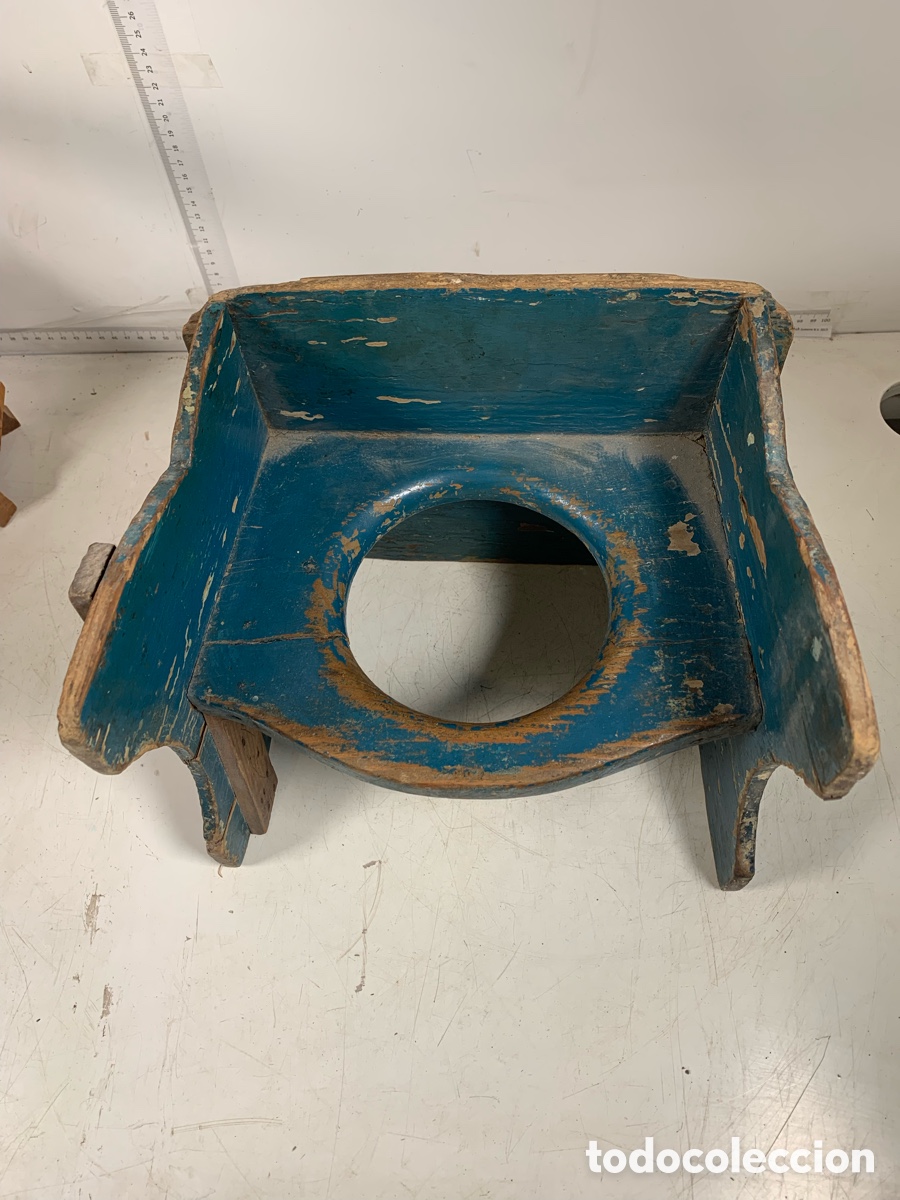 Antig&uuml;edades: 01_ antiguo orinal de madera - Foto 2