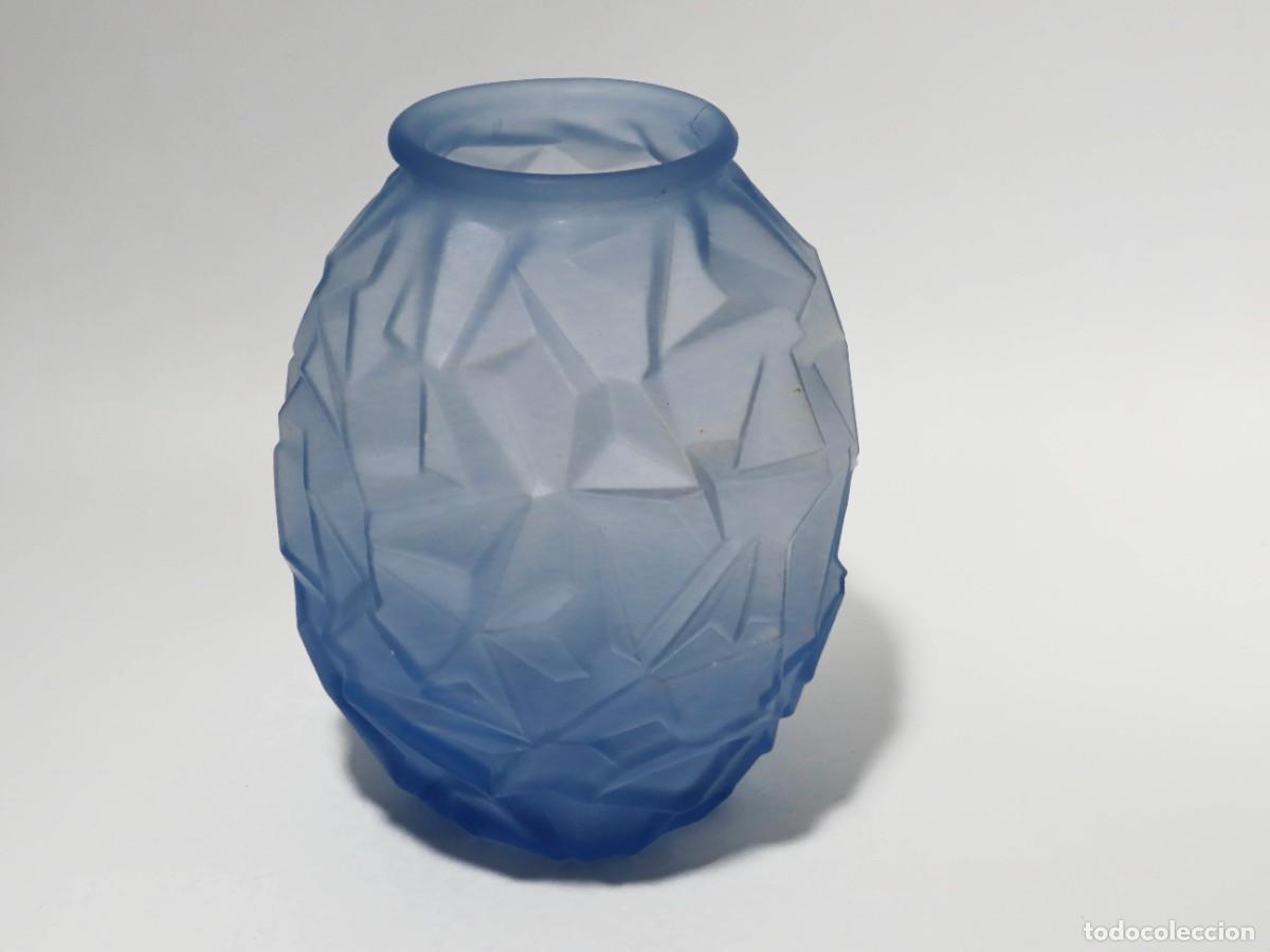 Antig&uuml;edades: JARR&Oacute;N ART DECO CUBISTA AZUL - Foto 4