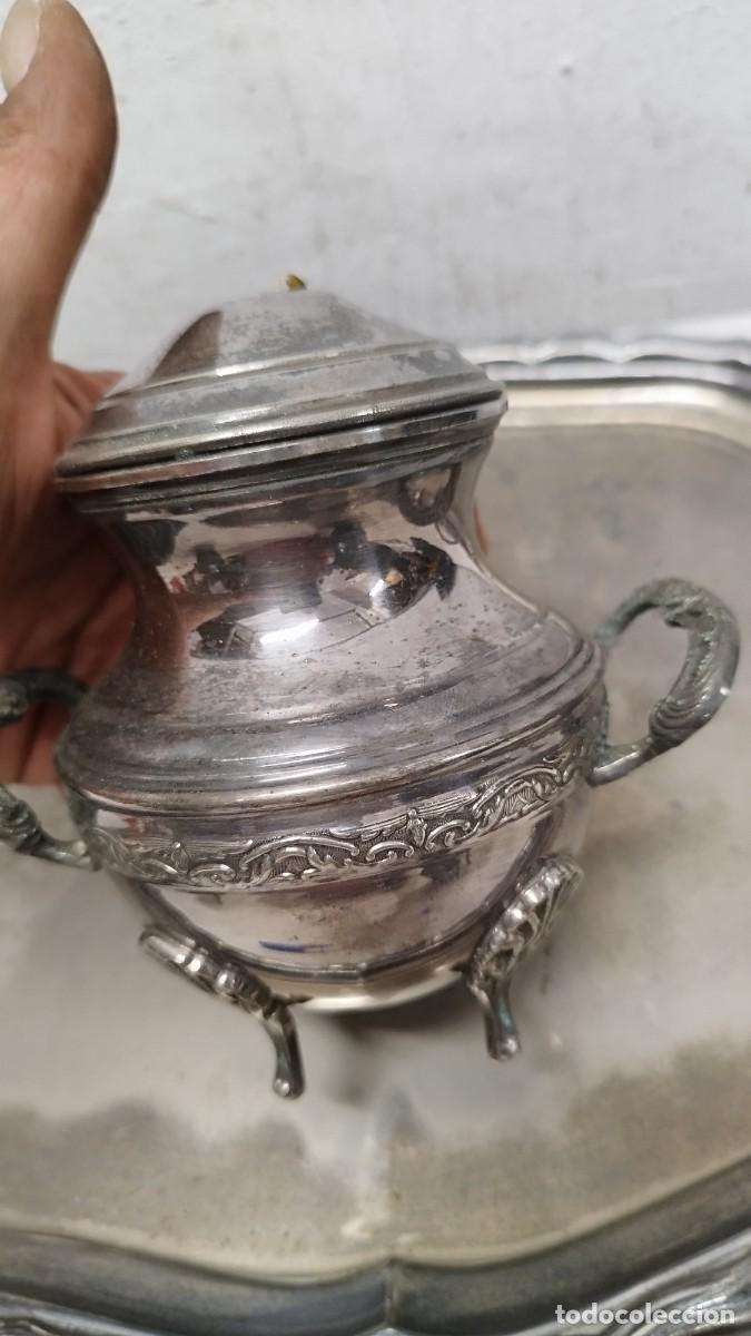 Antig&uuml;edades: Antiguo juego de caf&eacute; de alpaca,marcas en base - Foto 18