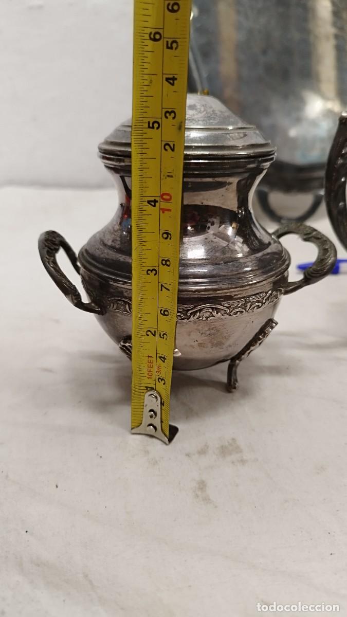 Antig&uuml;edades: Antiguo juego de caf&eacute; de alpaca,marcas en base - Foto 26