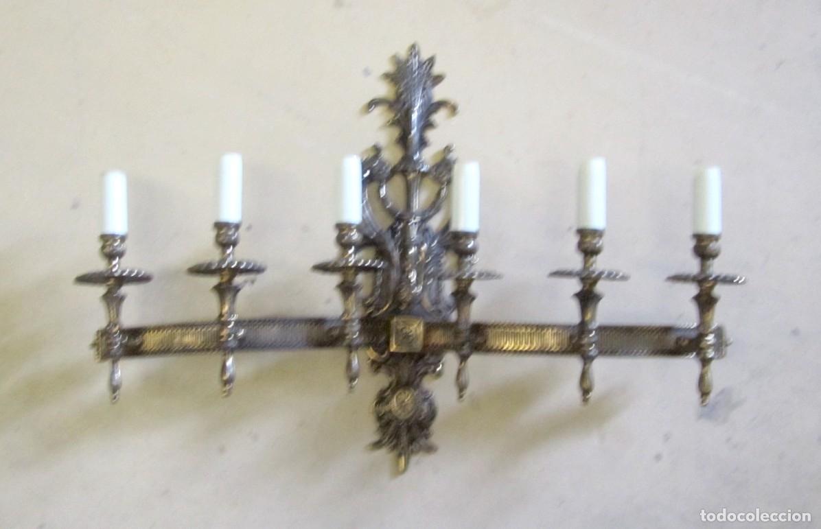 Antig&uuml;edades: Aplique de bronce de 6 luces, estilo LXVI - Foto 1