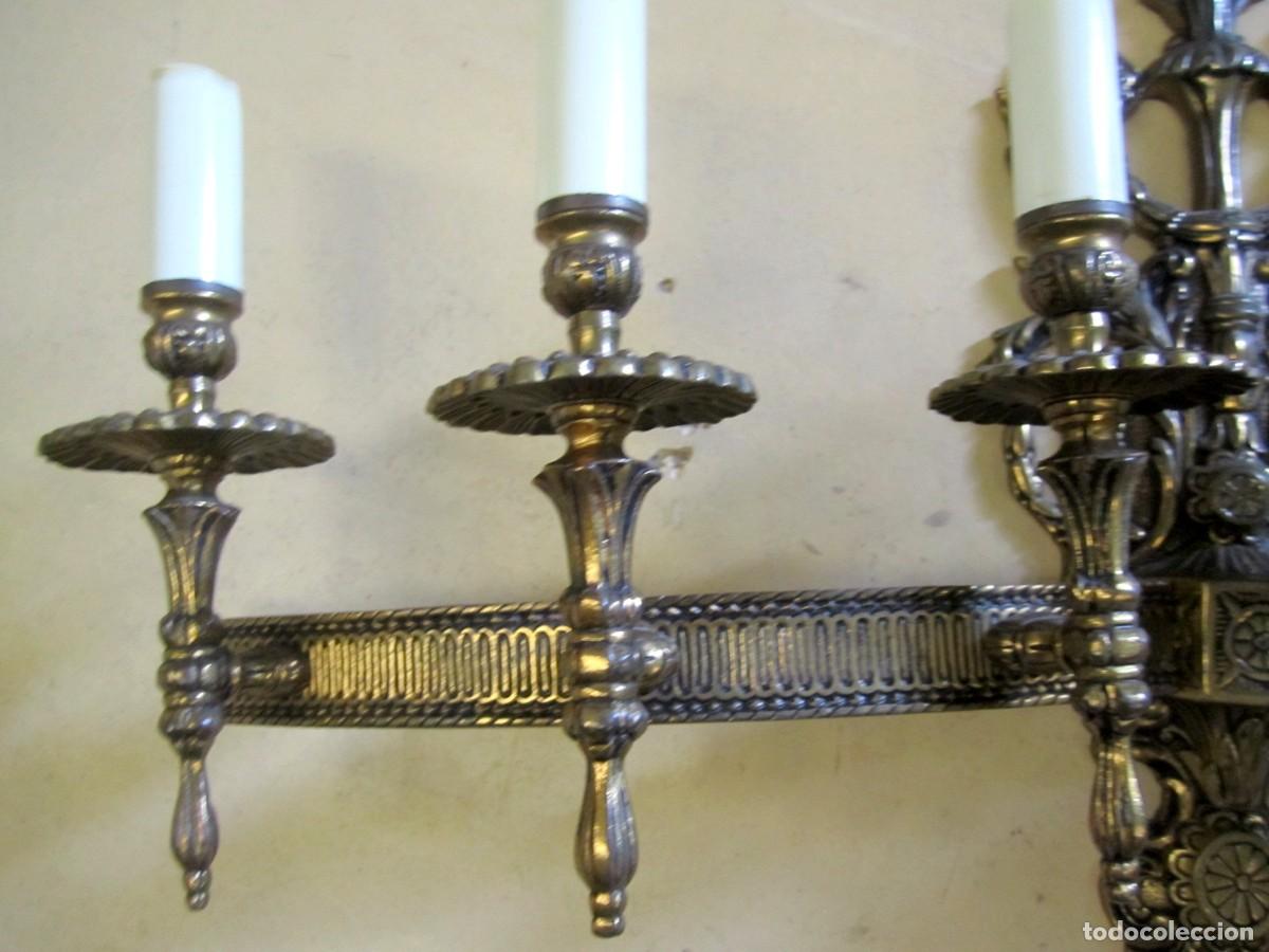 Antig&uuml;edades: Aplique de bronce de 6 luces, estilo LXVI - Foto 6