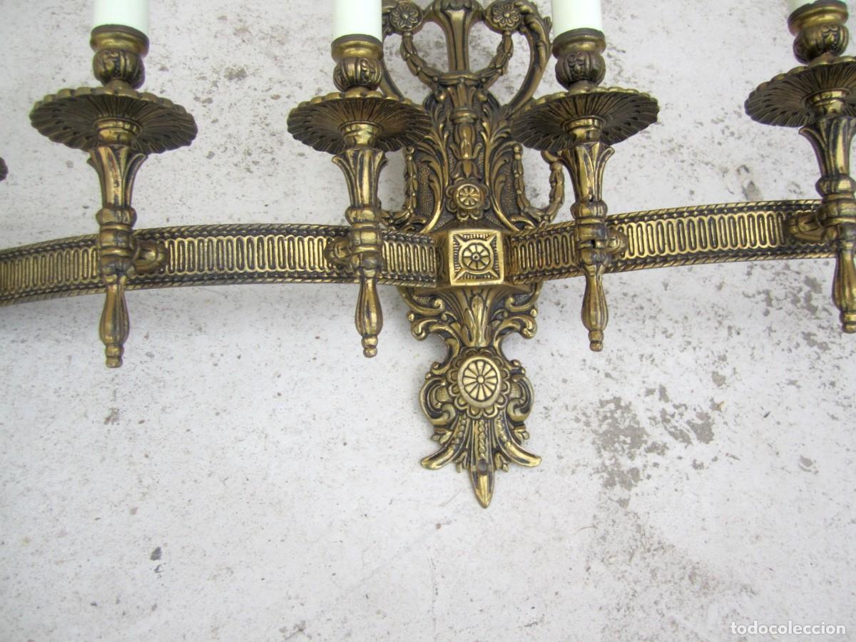 Antig&uuml;edades: Aplique de bronce de 6 luces, estilo LXVI - Foto 9
