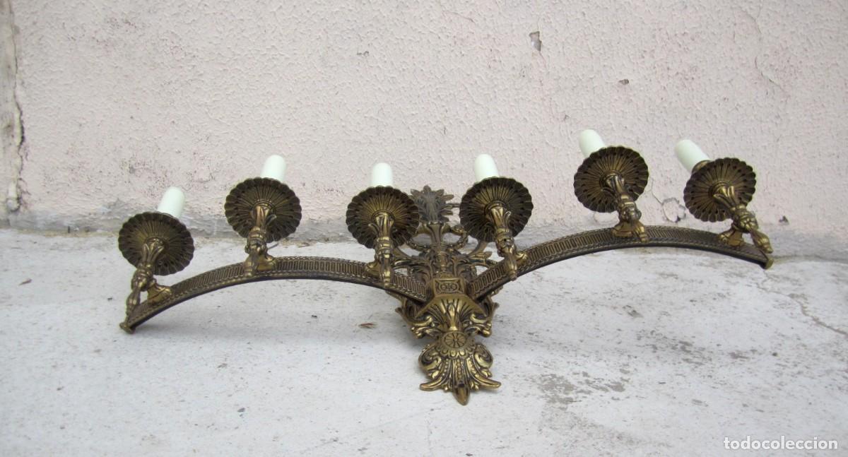 Antig&uuml;edades: Aplique de bronce de 6 luces, estilo LXVI - Foto 13