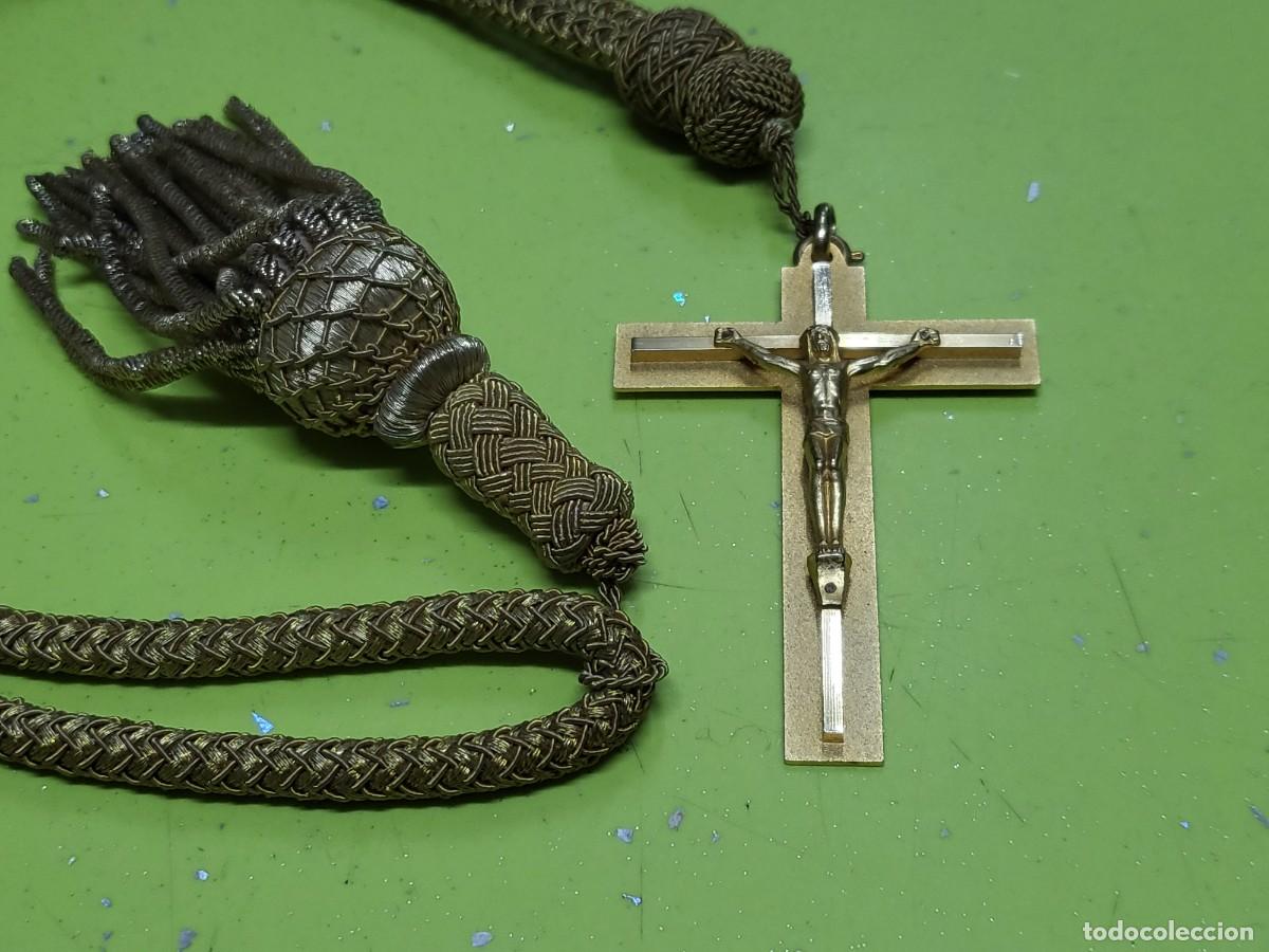 Antig&uuml;edades: CRUZ CON CORDON PARA PRIMERA COMUNI&Oacute;N - Foto 1