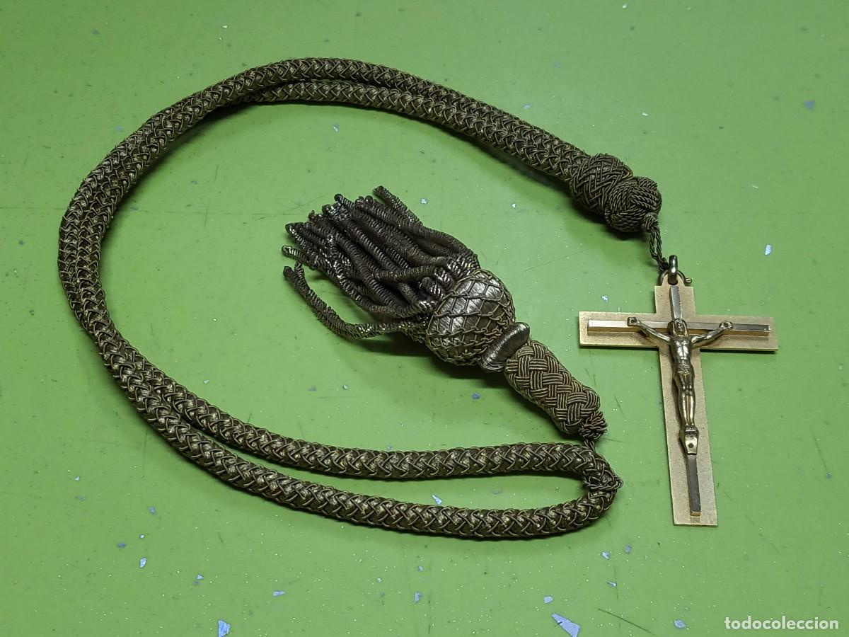 Antig&uuml;edades: CRUZ CON CORDON PARA PRIMERA COMUNI&Oacute;N - Foto 3