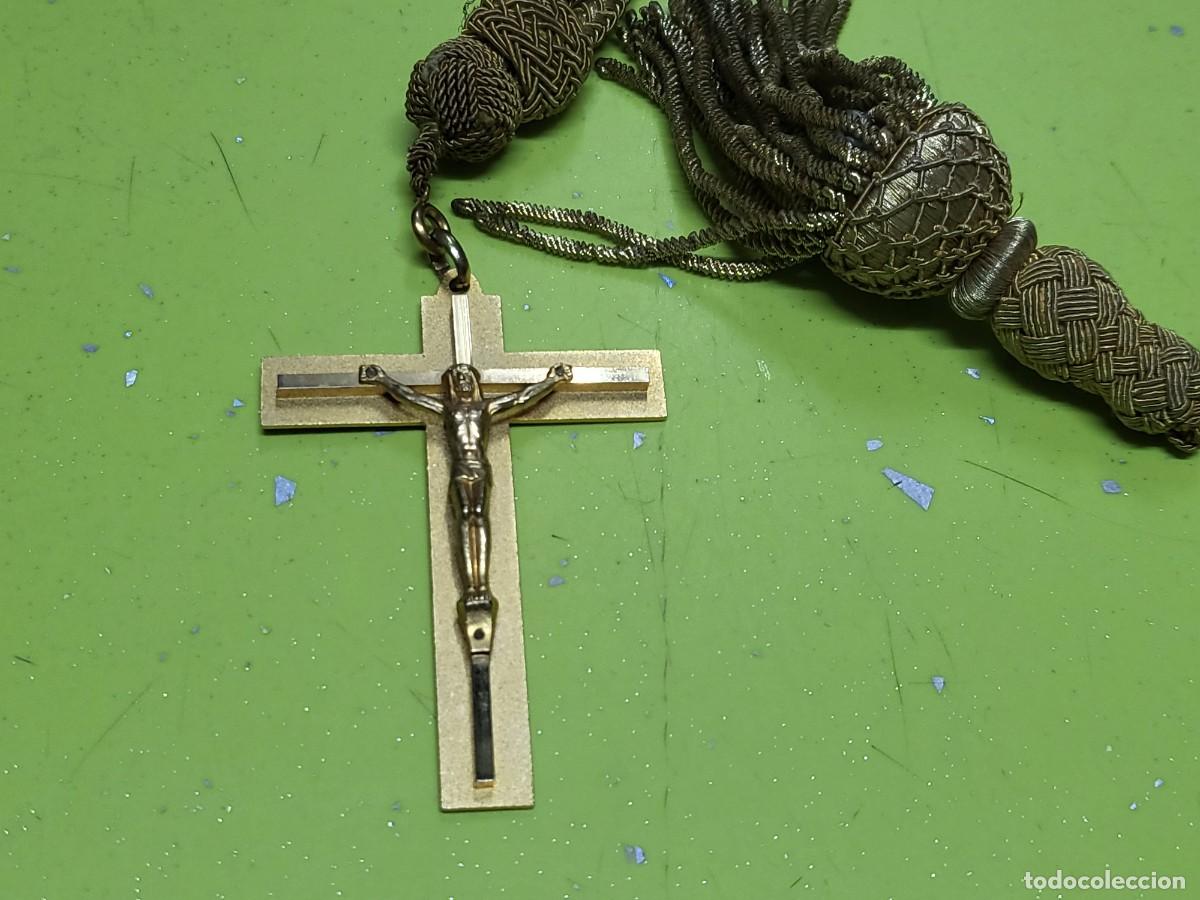 Antig&uuml;edades: CRUZ CON CORDON PARA PRIMERA COMUNI&Oacute;N - Foto 1