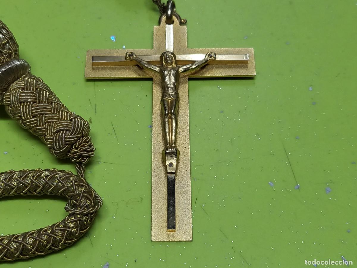 Antig&uuml;edades: CRUZ CON CORDON PARA PRIMERA COMUNI&Oacute;N - Foto 2