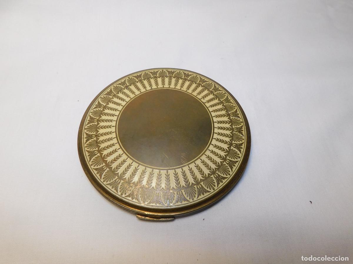 Antig&uuml;edades: Polvera Volupte U.S.A. bronce esmaltado - Foto 1