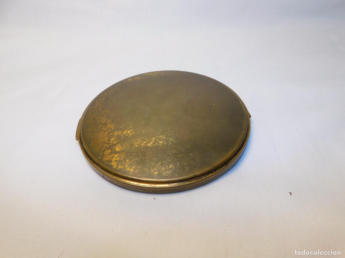 Antig&uuml;edades: Polvera Volupte U.S.A. bronce esmaltado - Foto 3