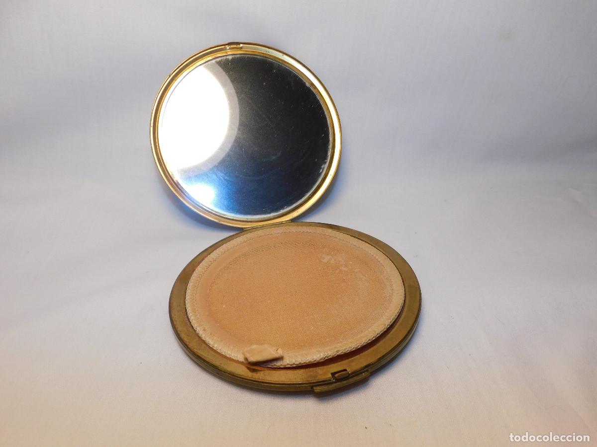 Antig&uuml;edades: Polvera Volupte U.S.A. bronce esmaltado - Foto 5