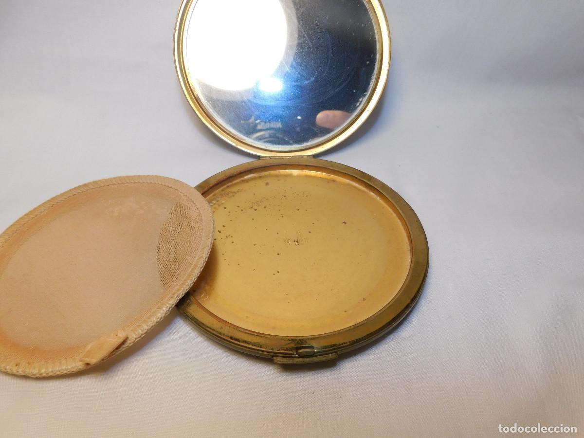 Antig&uuml;edades: Polvera Volupte U.S.A. bronce esmaltado - Foto 6