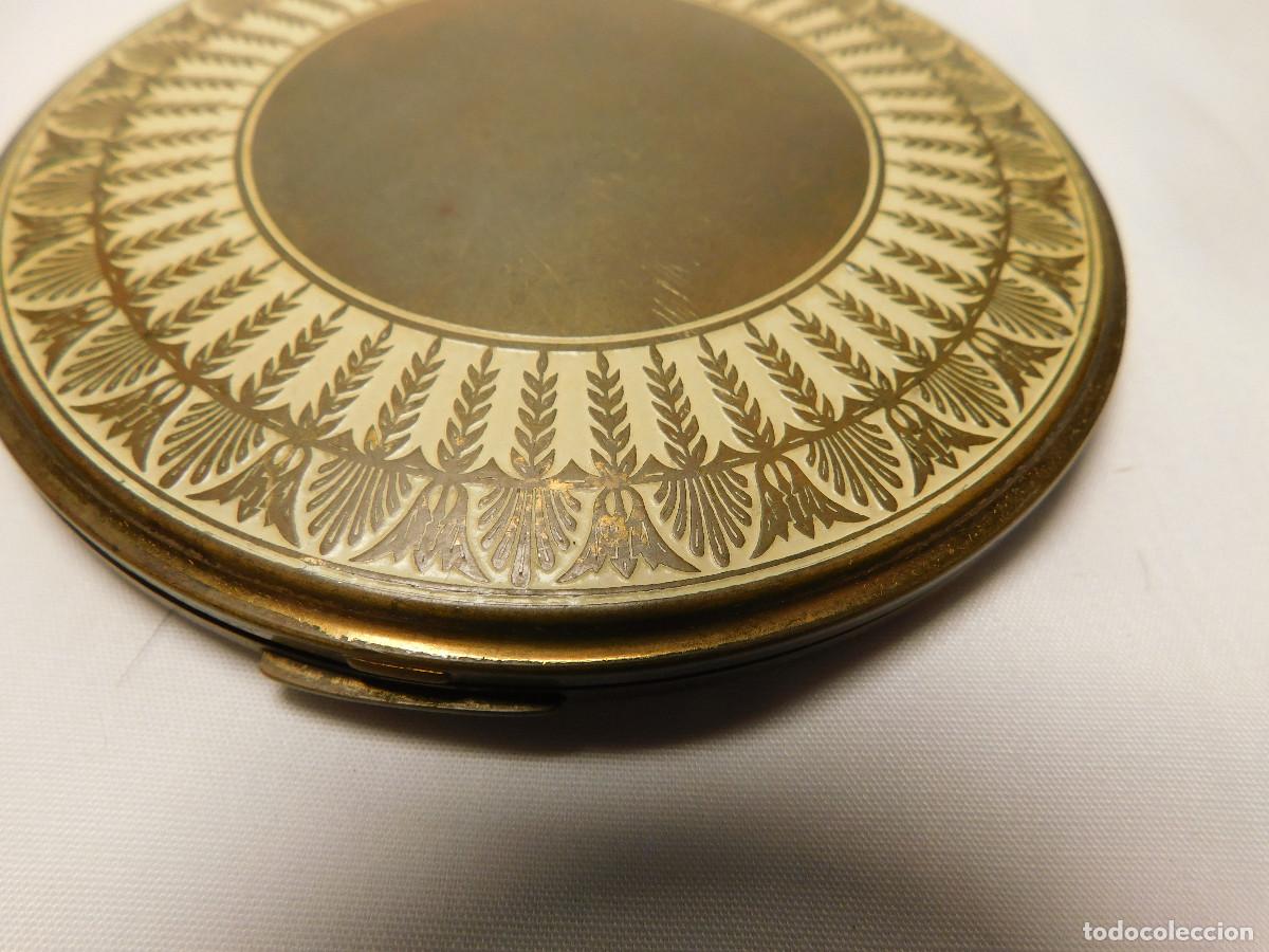 Antig&uuml;edades: Polvera Volupte U.S.A. bronce esmaltado - Foto 8