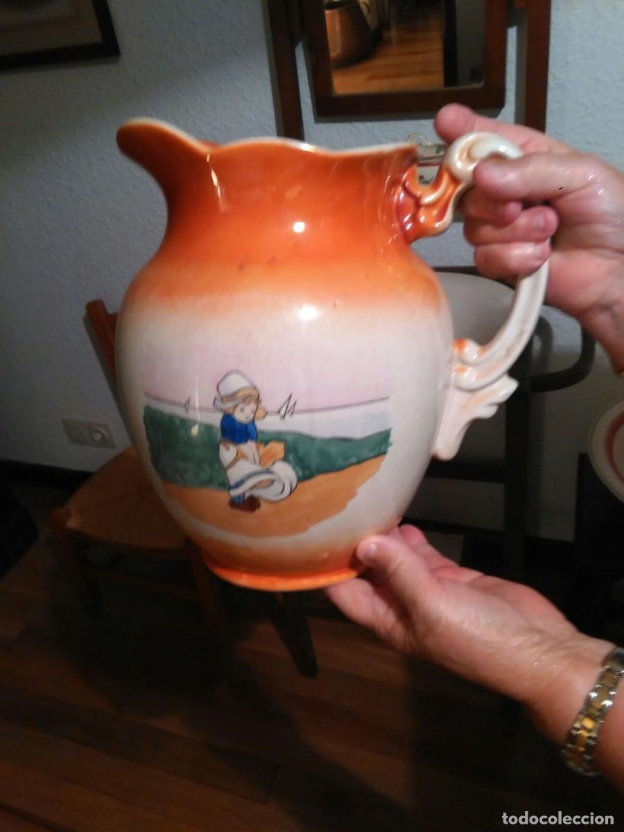 Antig&uuml;edades: Jarra antigua tocador con dibujos - Foto 2
