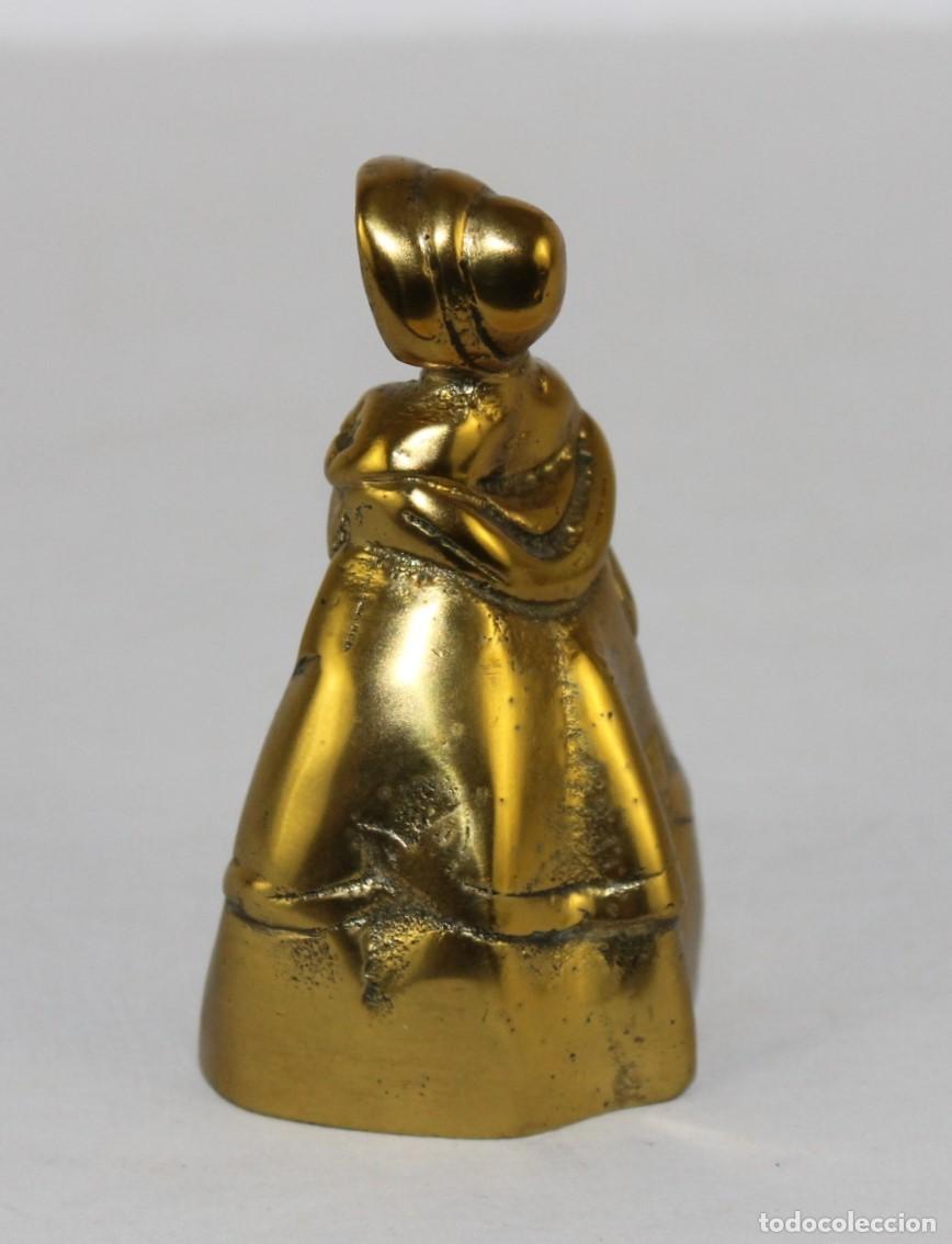 Antig&uuml;edades: Campana en bronce con forma de dama del siglo XIX - Foto 3