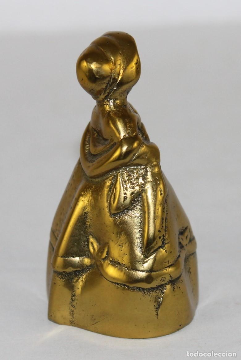 Antig&uuml;edades: Campana en bronce con forma de dama del siglo XIX - Foto 4