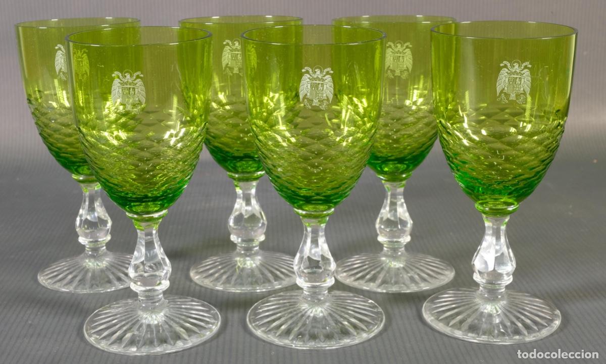 Antig&uuml;edades: 6 copas en cristal - Foto 1