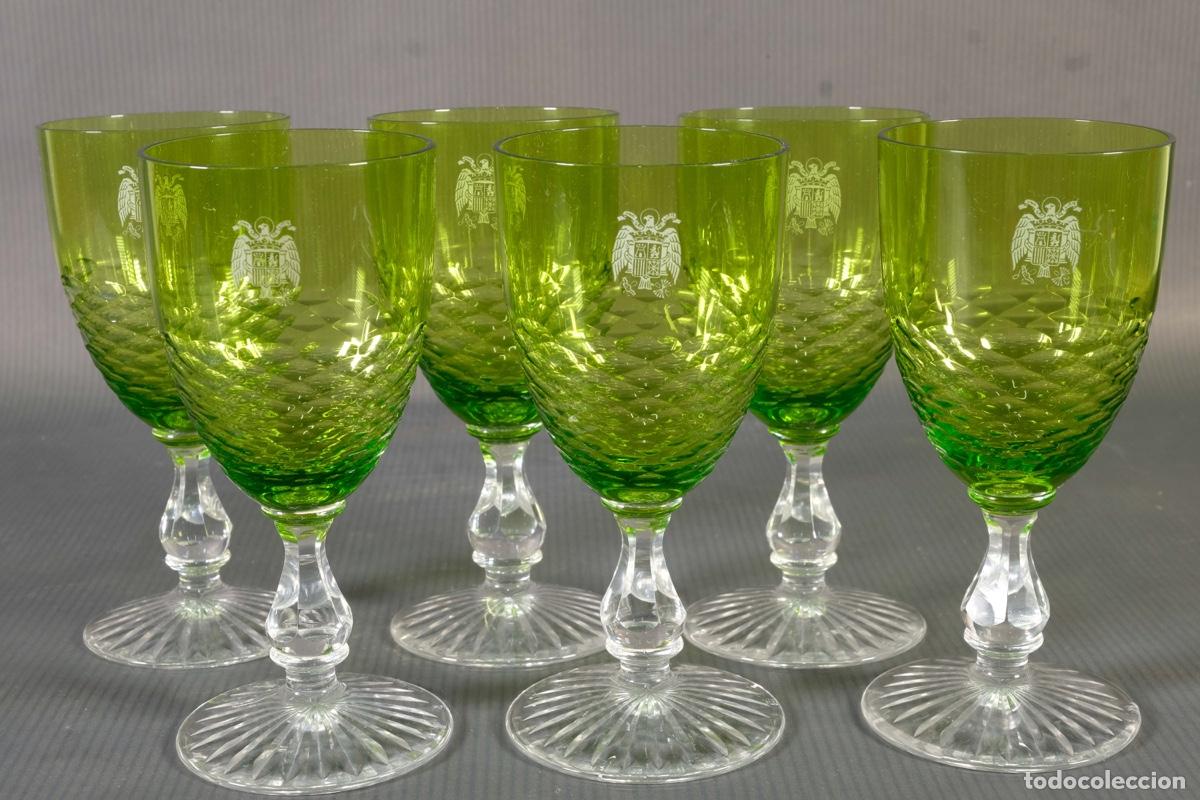 Antig&uuml;edades: 6 copas en cristal - Foto 2