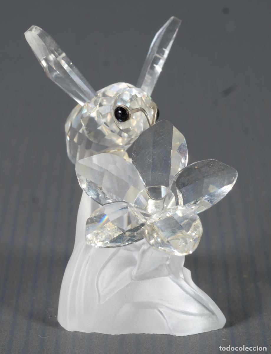 Antig&uuml;edades: Abeja y flor en cristal de Swarovski - Foto 2