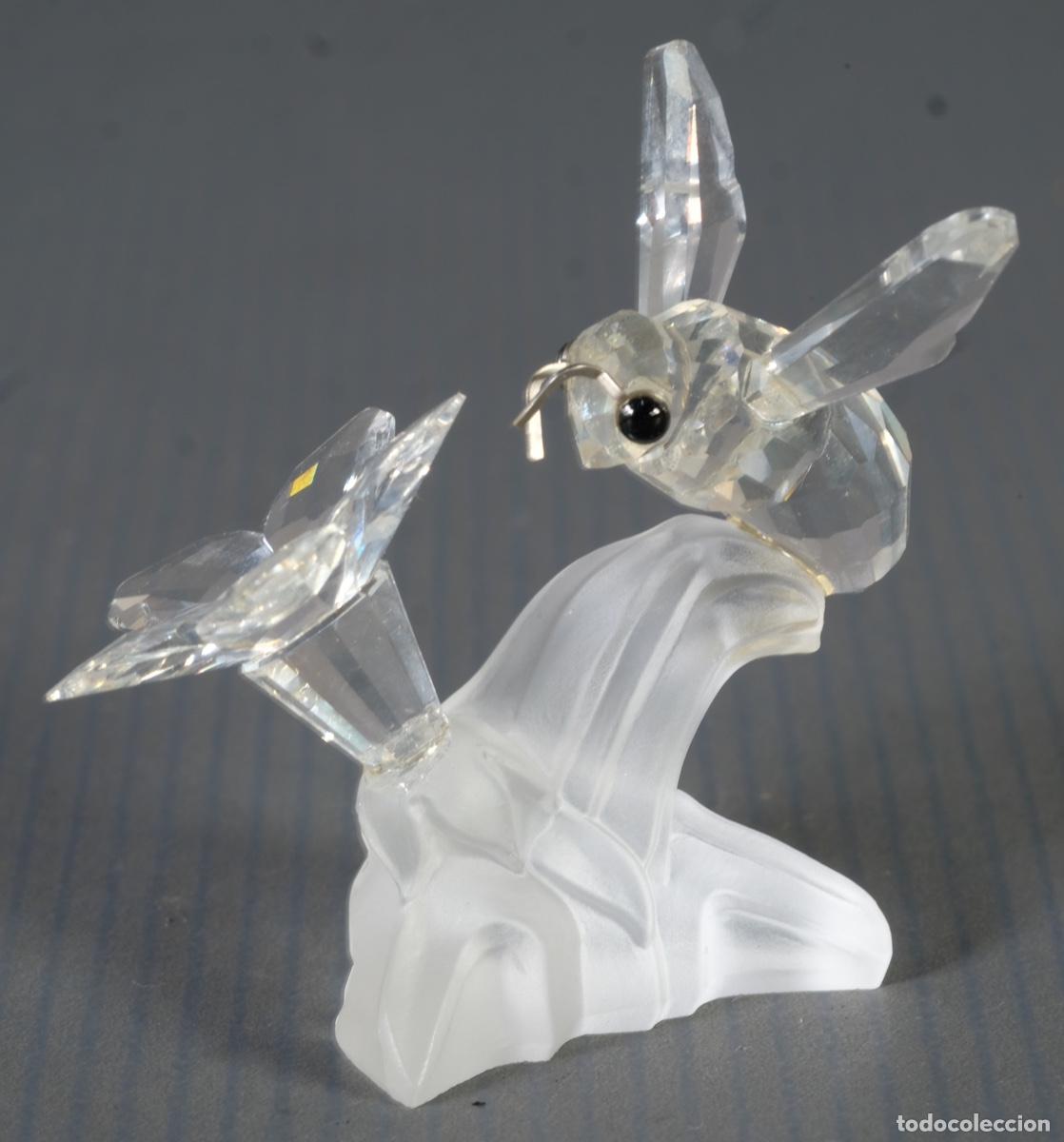 Antig&uuml;edades: Abeja y flor en cristal de Swarovski - Foto 3