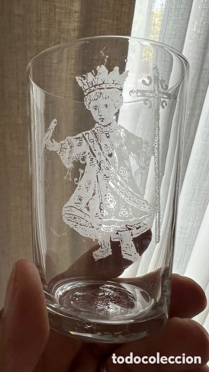 Antiquit&eacute;s: ANTIGUO VASO RECUERDO DE LOS BA&Ntilde;OS DE MULA, MURCIA. CRISTAL DE SANTA LUC&Iacute;A. CARTAGENA, MURCIA.