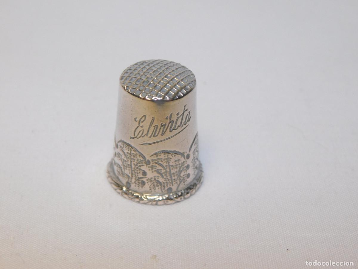 Antig&uuml;edades: Peque&ntilde;o dedal en plata .800 - Foto 1