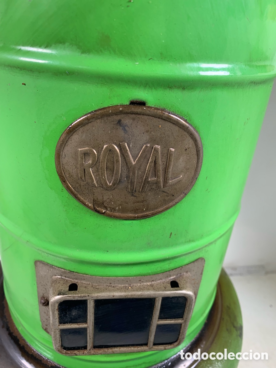 Antig&uuml;edades: 01_ estufa calefactor esmaltada Royal - Foto 3
