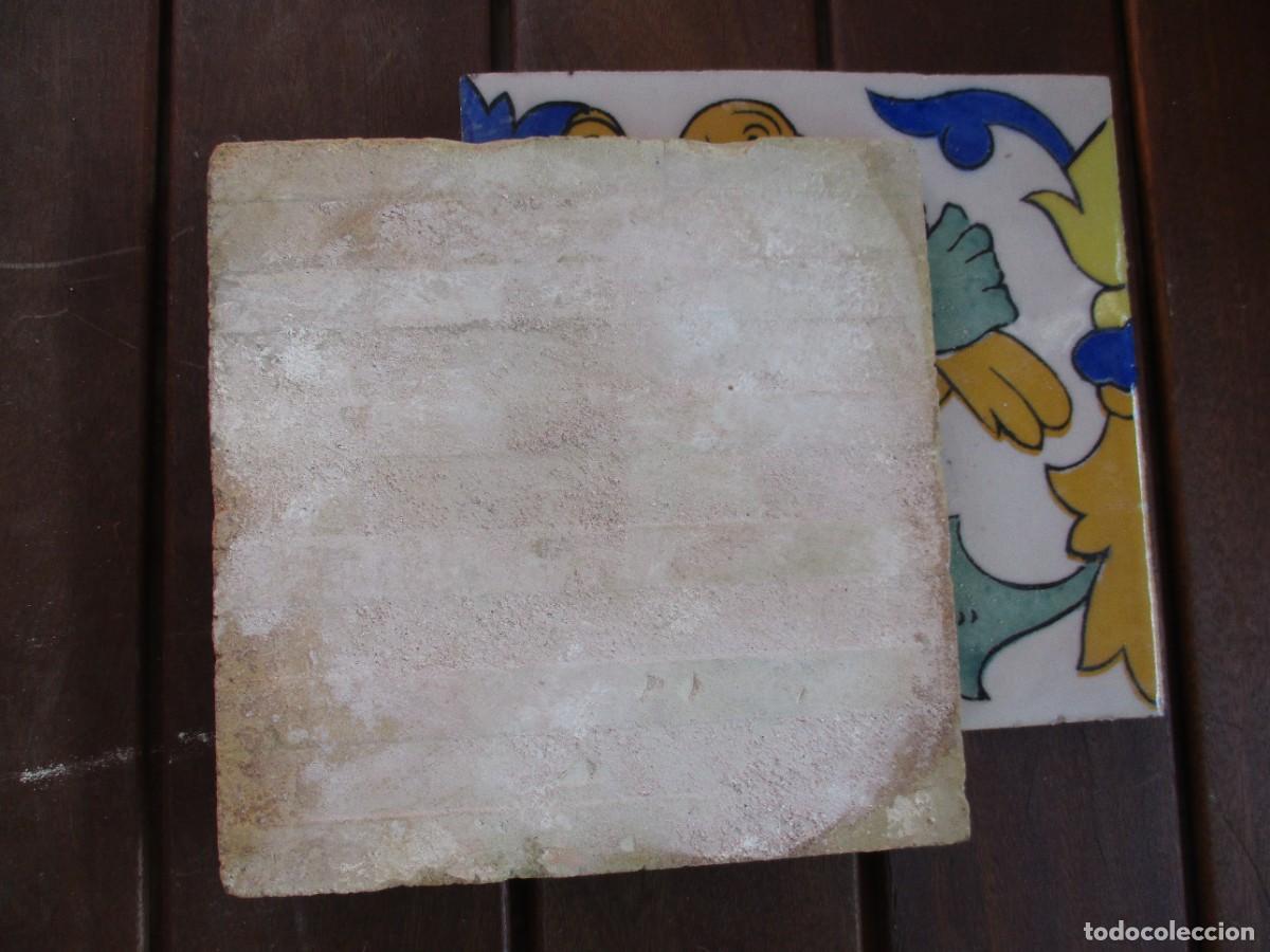 Antig&uuml;edades: pareja de azulejos siglo XIX - Foto 2