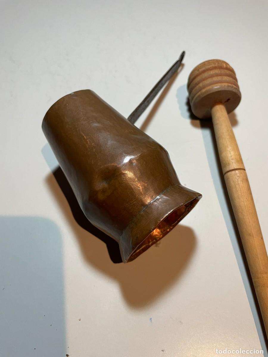 Antig&uuml;edades: Chocolatera de cobre del siglo XIX - Foto 4