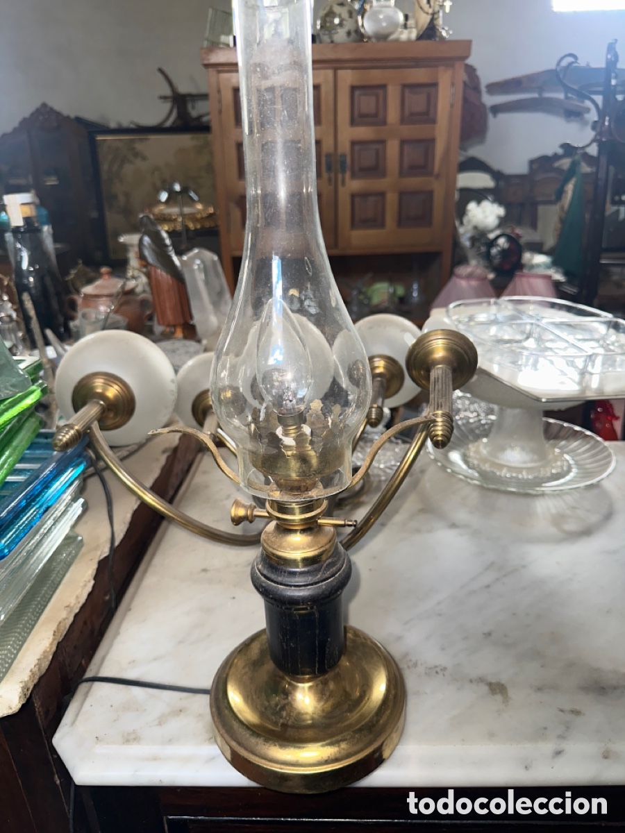 Antig&uuml;edades: L&aacute;mpara estilo Quinqu&eacute; - Foto 1