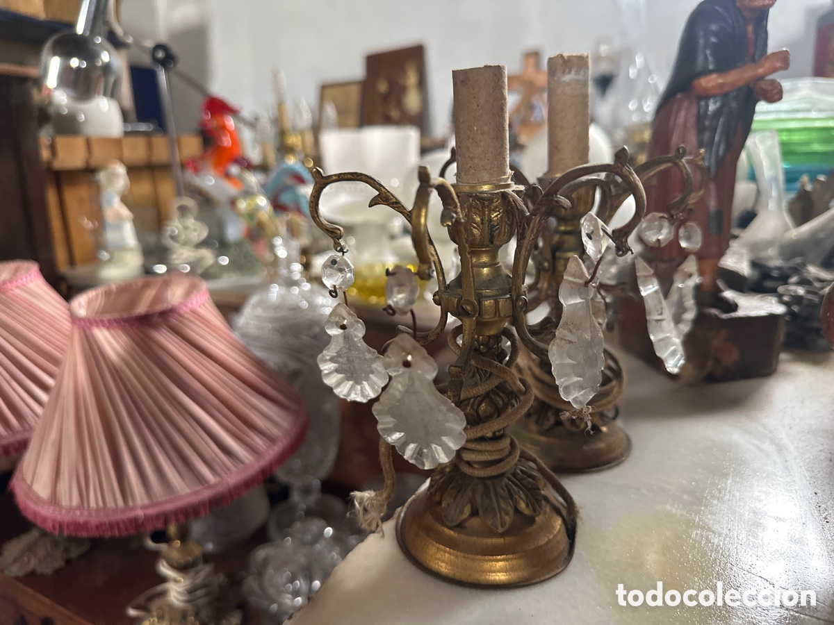 Antig&uuml;edades: L&aacute;mparas de bronce de mesa - Foto 2
