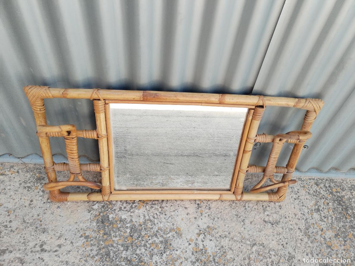 Antig&uuml;edades: espejo de mimbre - Foto 5