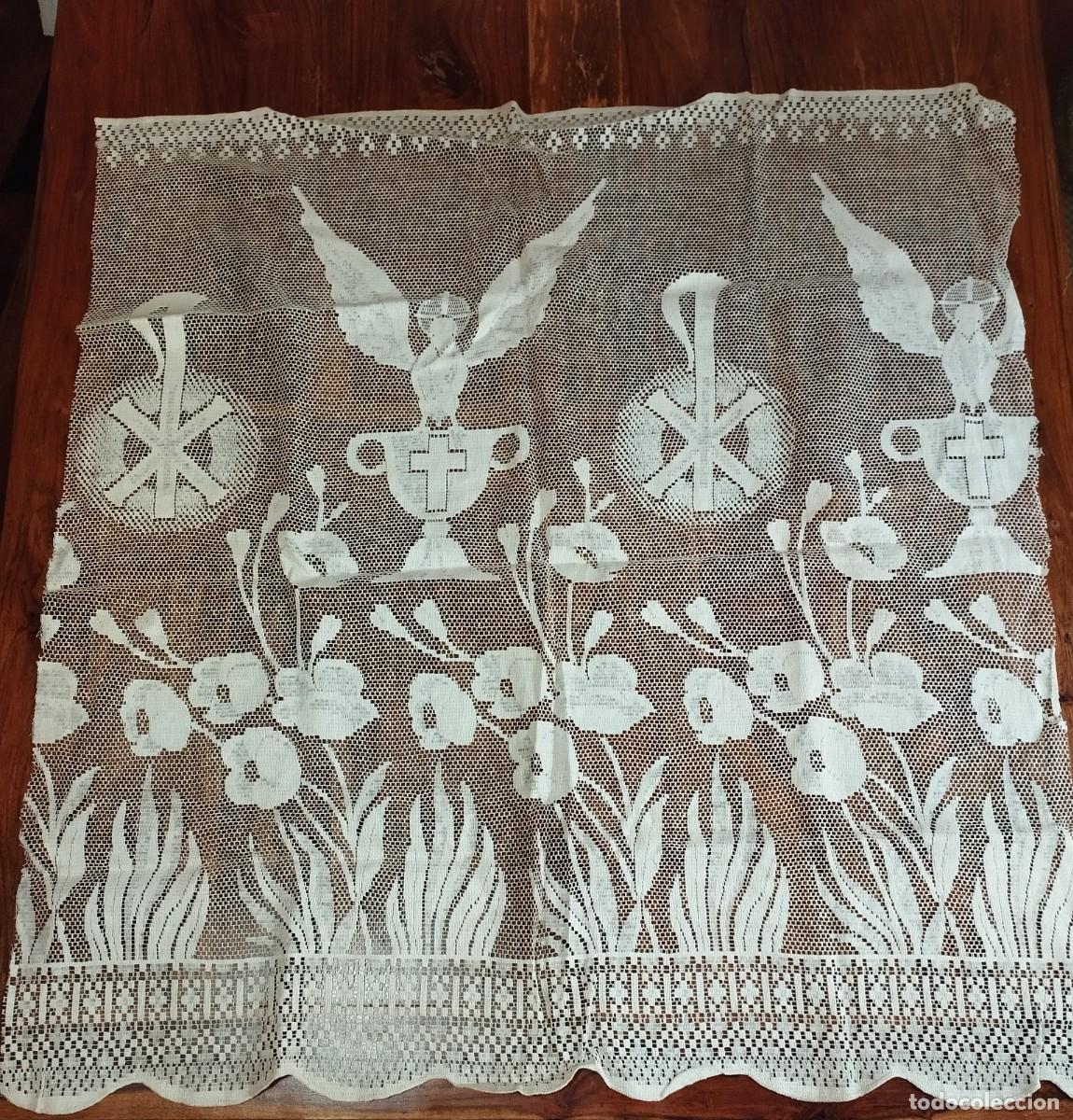 Antig&uuml;edades: ENCAJE DE MALLA RELIGIOSO - Foto 1
