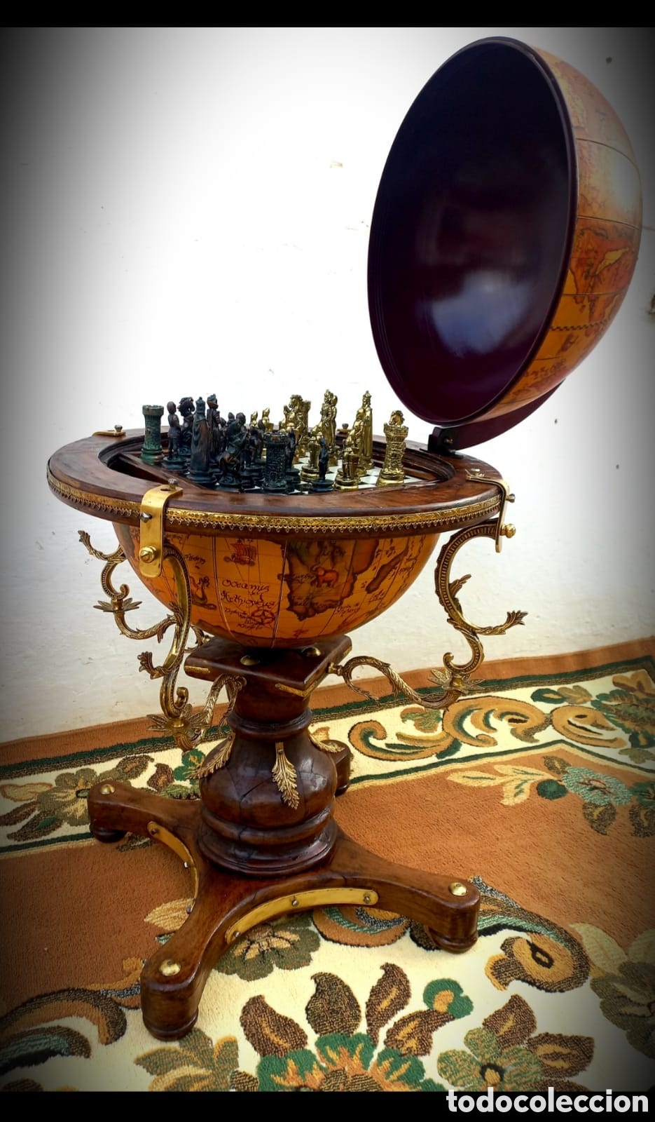 Antig&uuml;edades: Bola Del mundo ajedrez - Foto 2