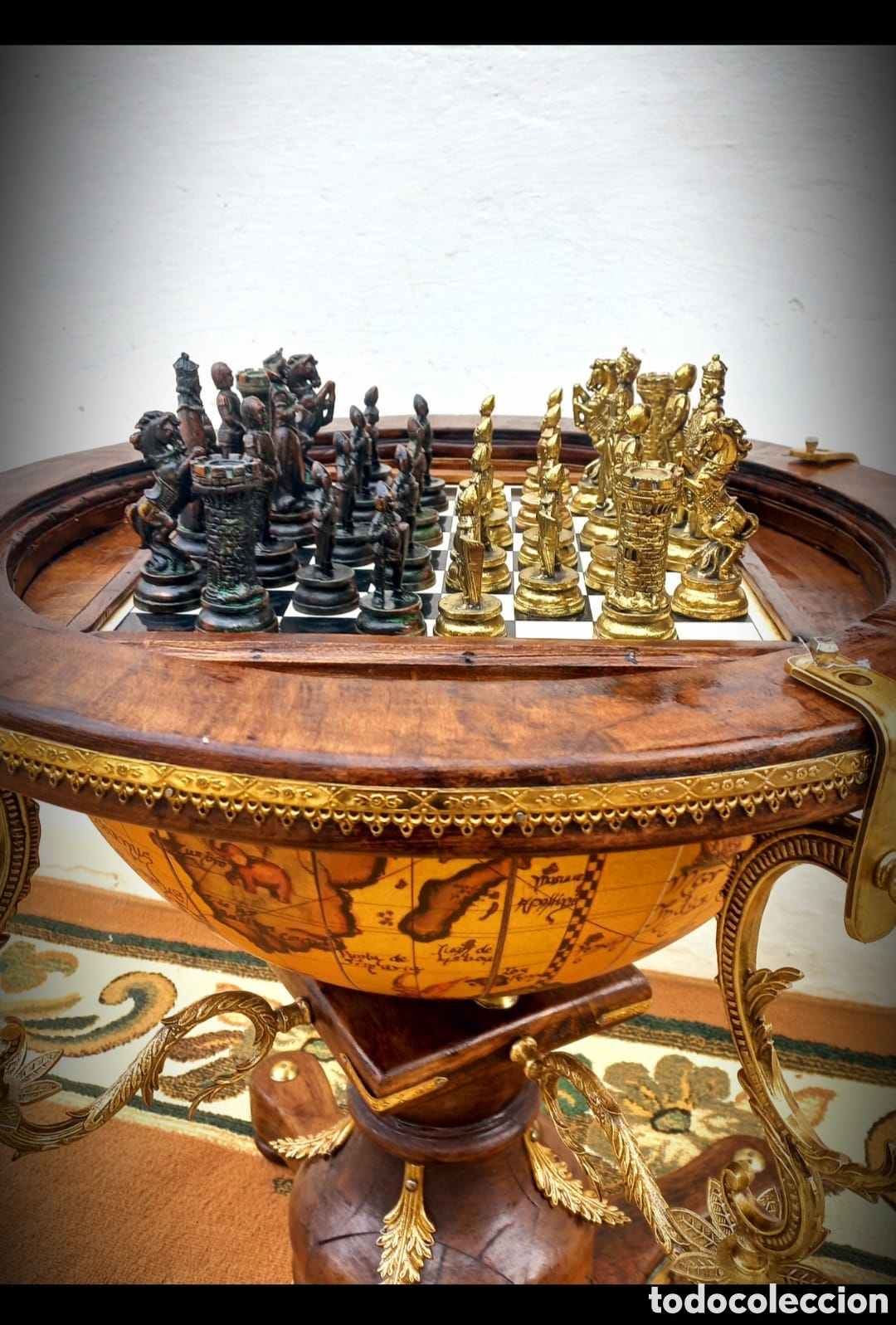 Antig&uuml;edades: Bola Del mundo ajedrez - Foto 6