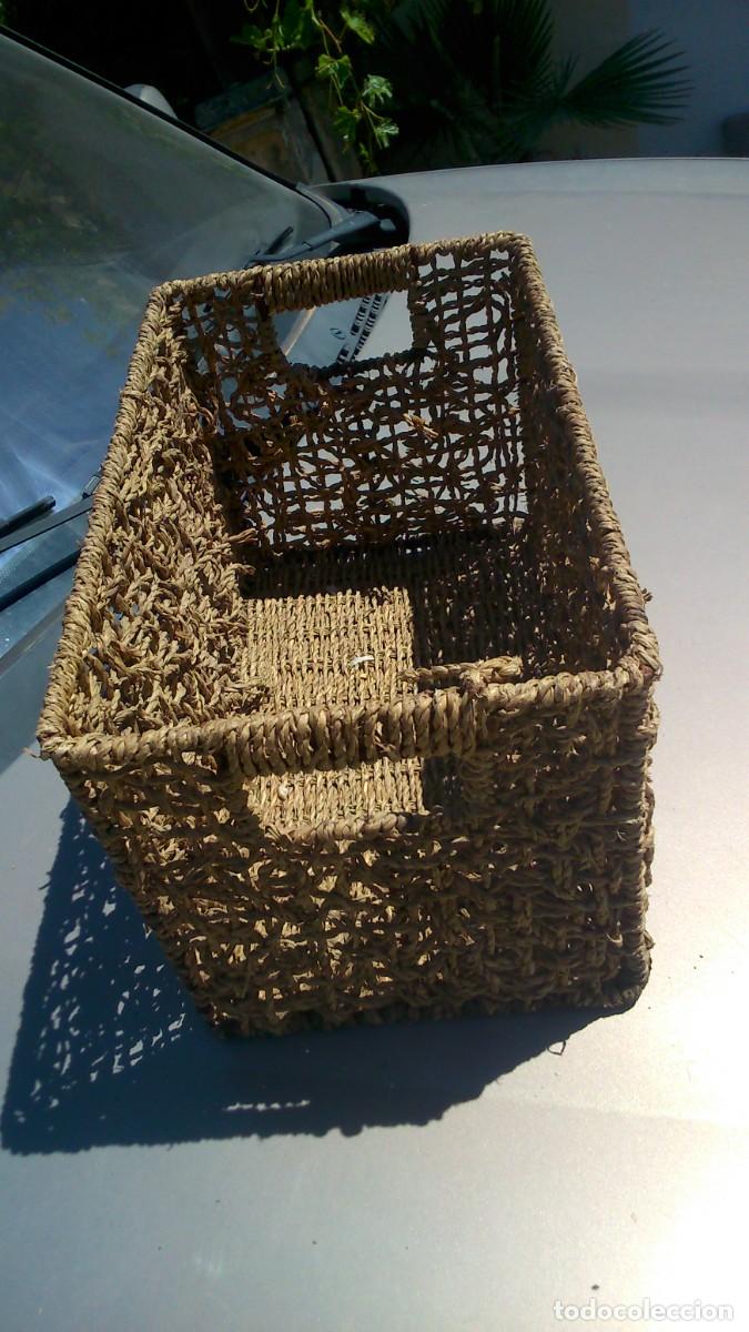 Antig&uuml;edades: CESTA MIMBRE CON ESTRUCTURA DE HIERRO. - Foto 3