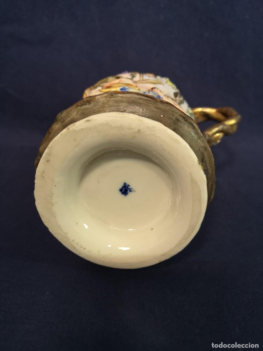 Antig&uuml;edades: JARRA EN PORCELANA CAPODIMONTE - Foto 11