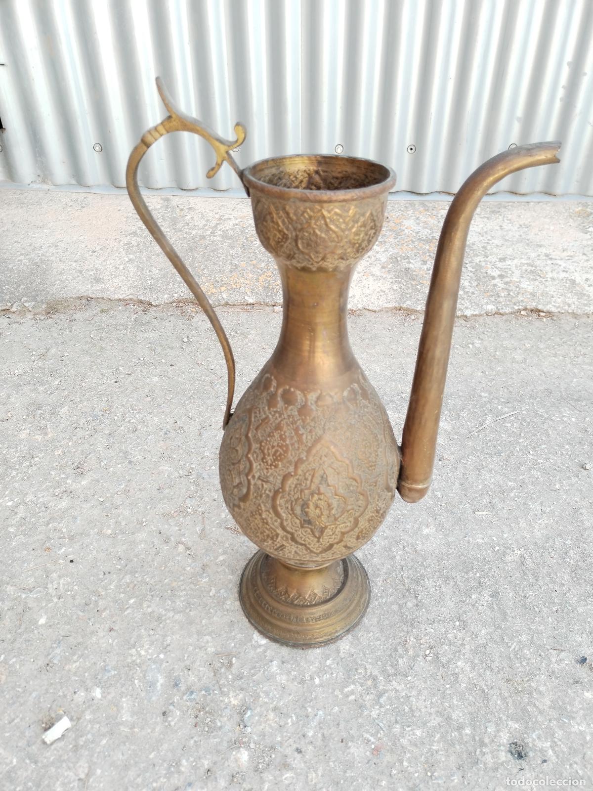 Antig&uuml;edades: tetera arabe de bronce - Foto 2