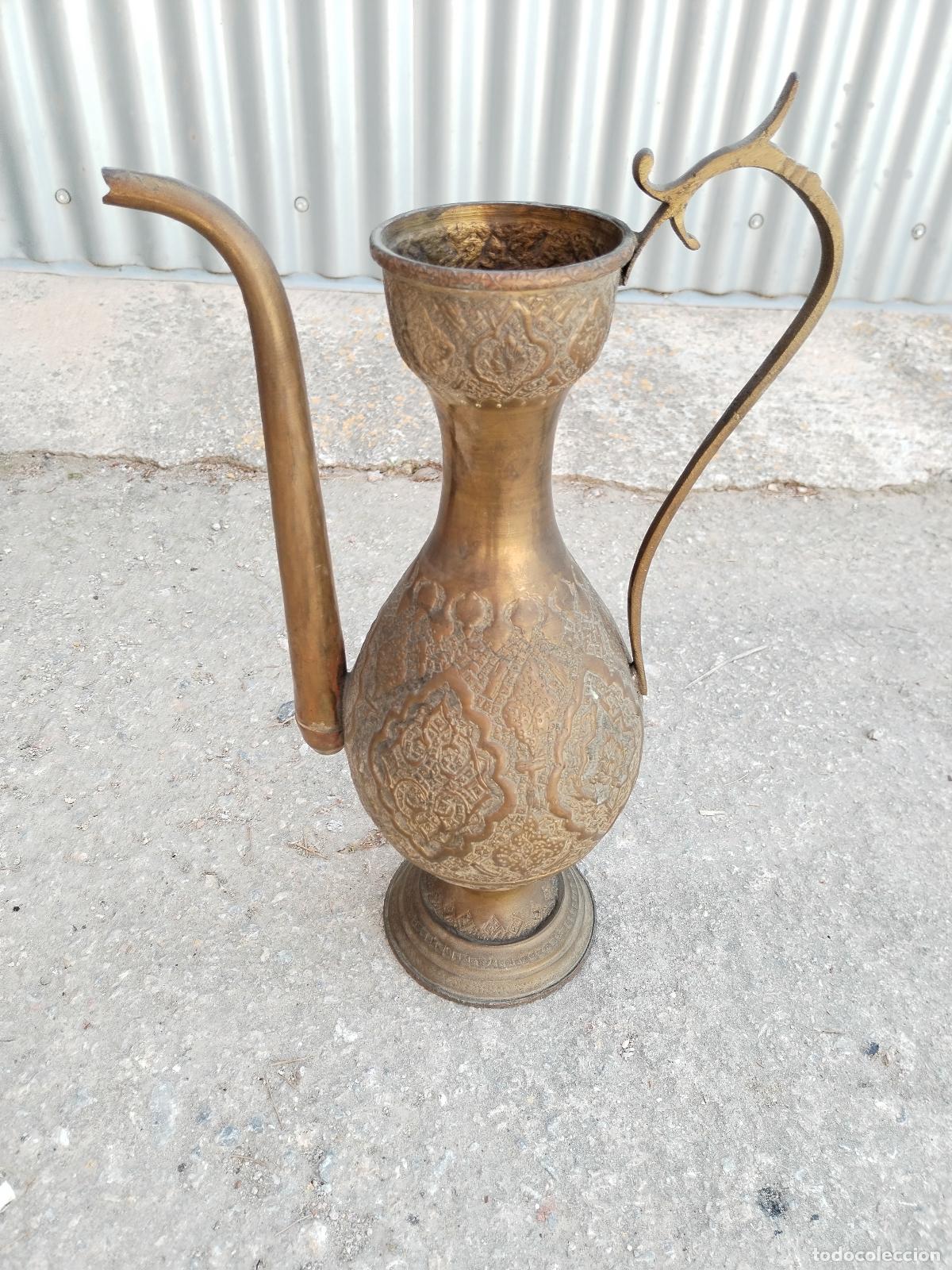 Antig&uuml;edades: tetera arabe de bronce - Foto 1
