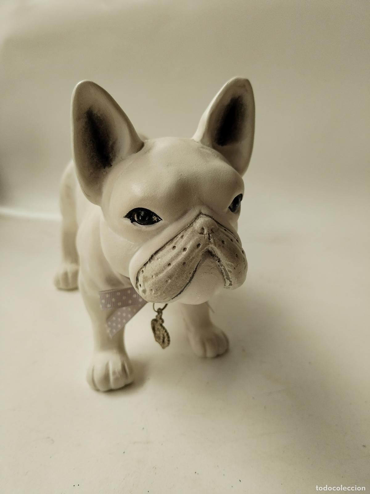 Antig&uuml;edades: perro bulldog frances blanco - Foto 3