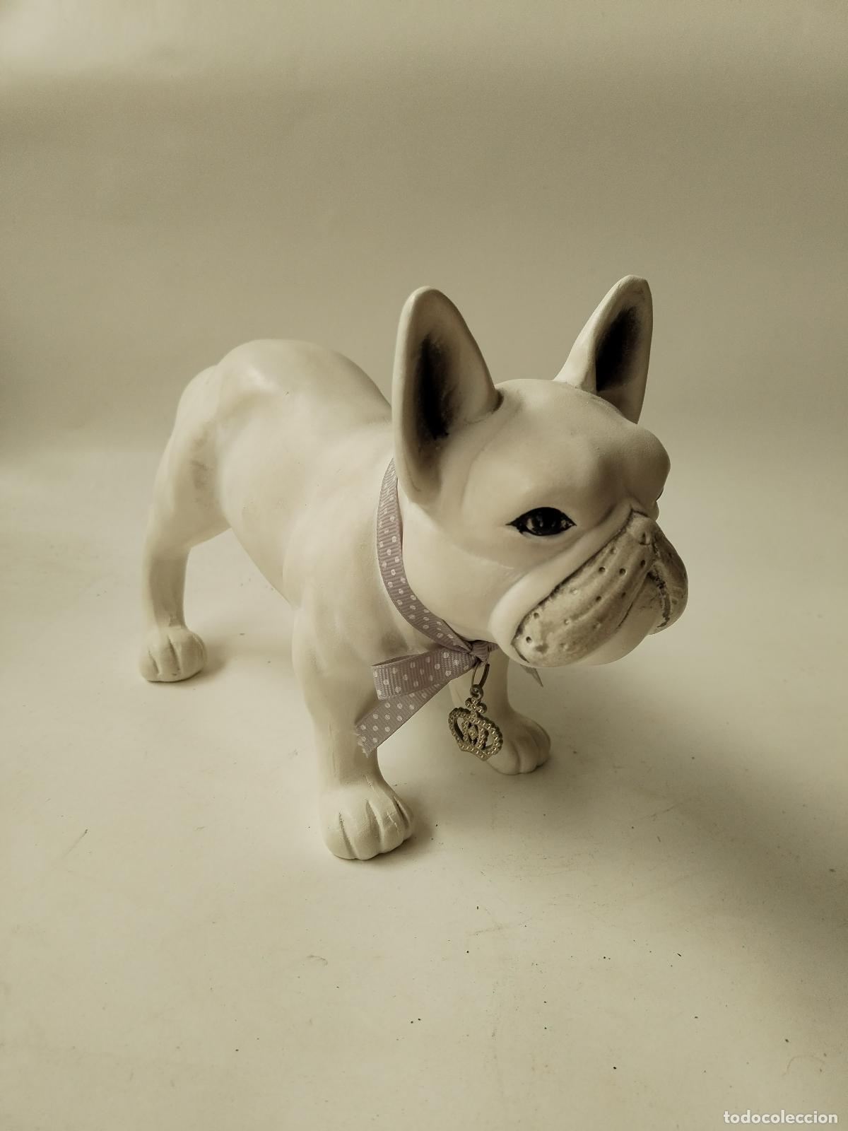Antig&uuml;edades: perro bulldog frances blanco - Foto 1
