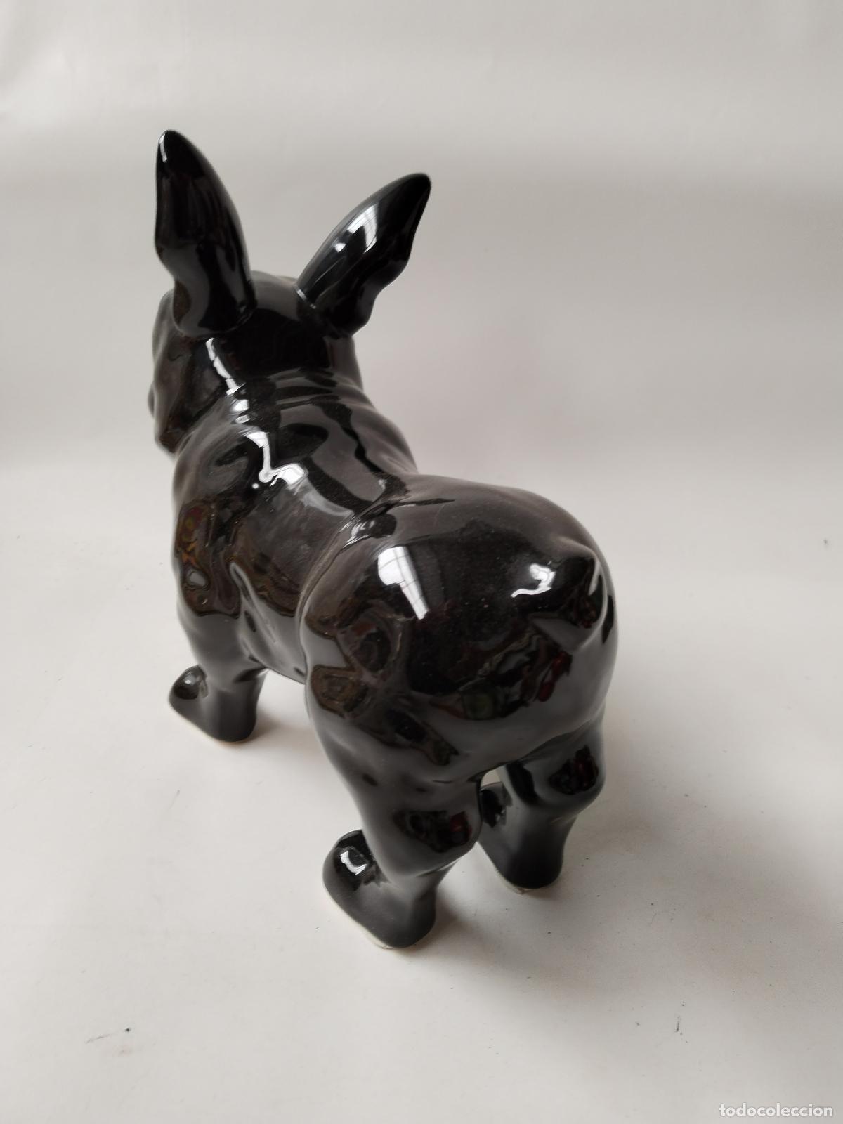 Antig&uuml;edades: perro bulldog frances negro - Foto 3