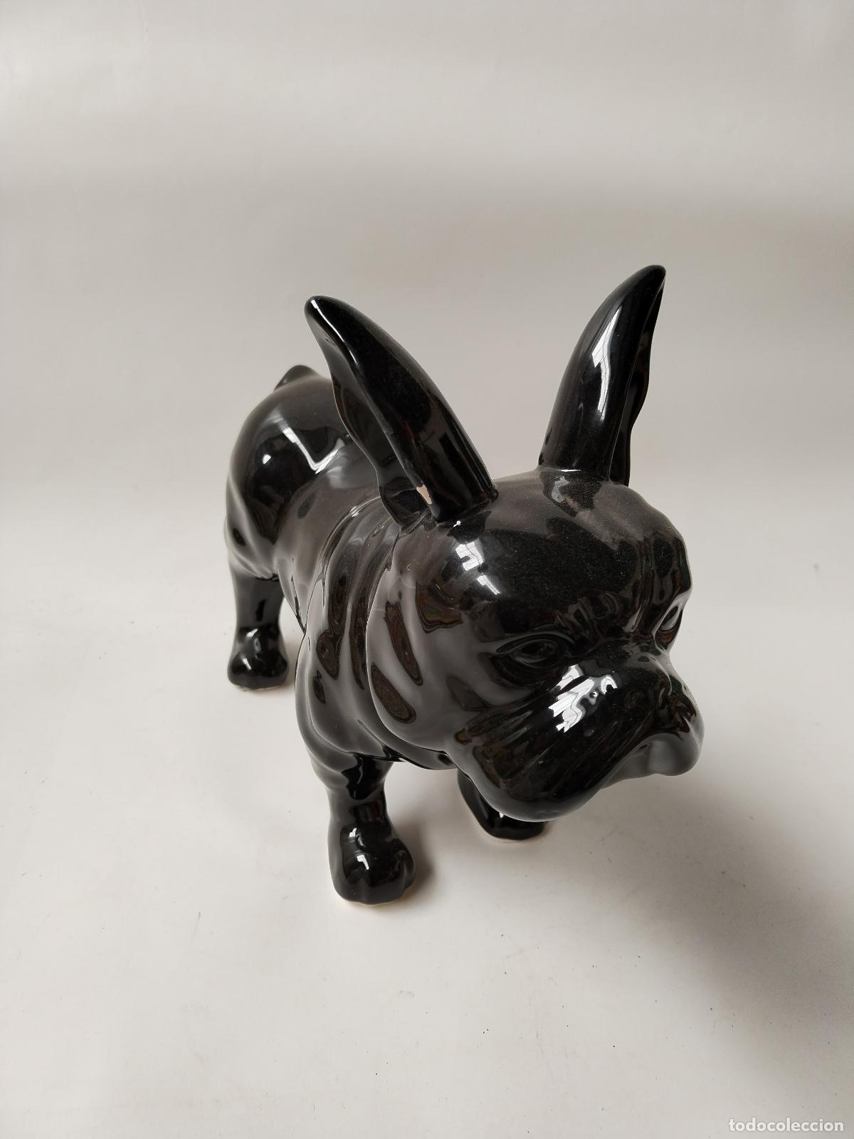 Antig&uuml;edades: perro bulldog frances negro - Foto 5