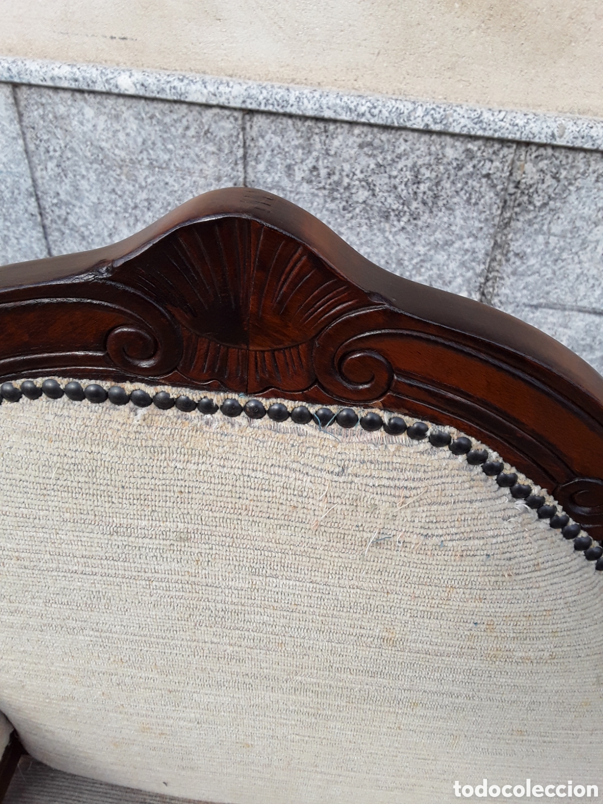 Antig&uuml;edades: Sill&oacute;n, mesilla, descalzadora - Foto 11
