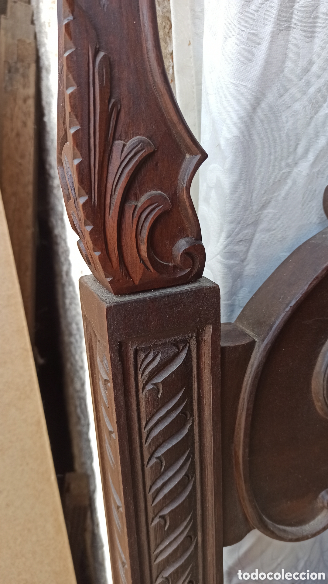 Antig&uuml;edades: Cabecero de madera maciza - Foto 5
