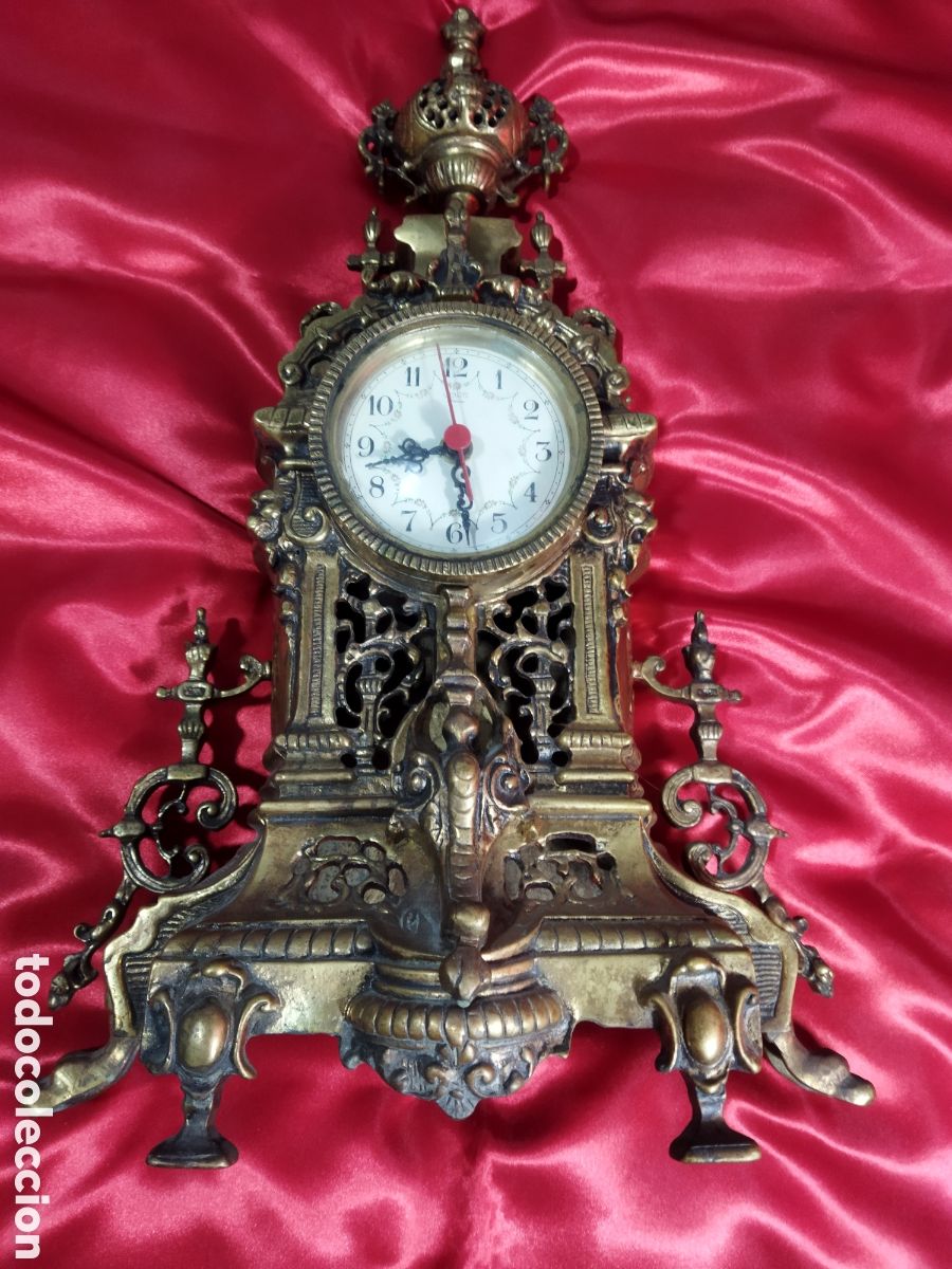 Antig&uuml;edades: Reloj bronce vintage - Foto 3