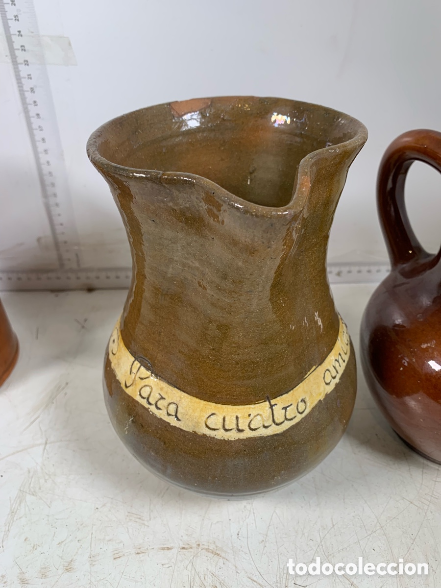 Antig&uuml;edades: 01_ lote jarras de barro - Foto 2